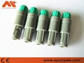 Plastic Push-pull connector medical connector 6pin80degree