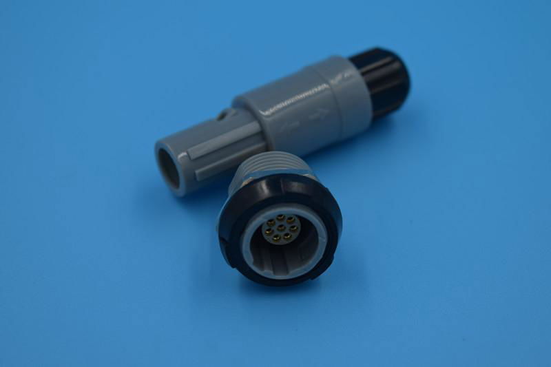 7pin40degree plastic push-pull connector medical connector