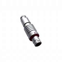 Metal push-pull self-locking connector compatible with FEG plug