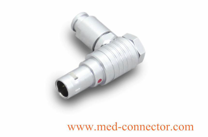Metal elbow push-pull  connector compatible with FHG plug