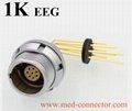 Metal push-pull self-locking connector Compatible EEG receptacle 4