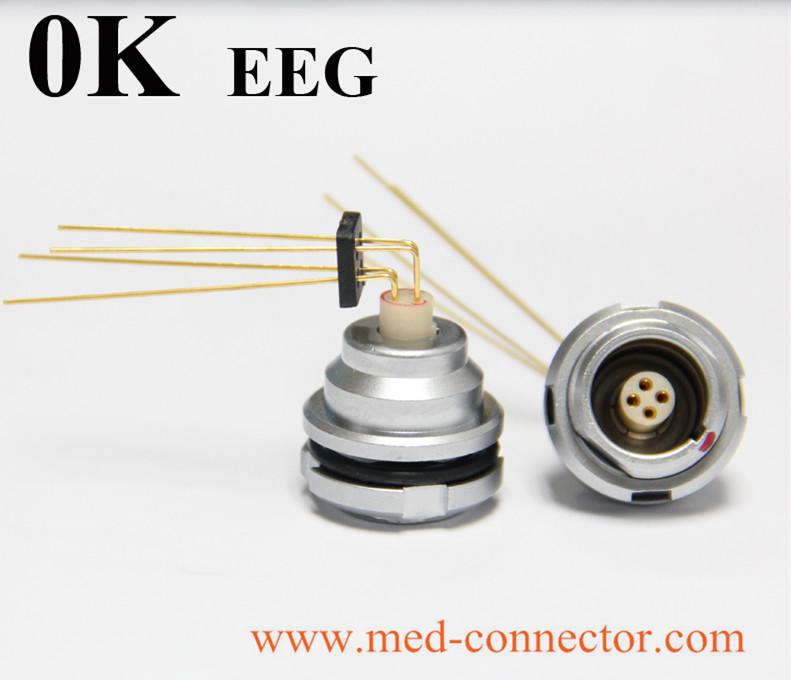 Metal push-pull self-locking connector Compatible EEG receptacle 5