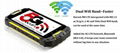 4.5 Inch 4G LTE R   ed Mobile Phone Waterproof R   ed Cellphone with PTT NFC 4