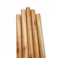 VARNISHED WOOD BROOM STICK WITH ITALIAN SCREW 2