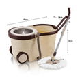 Magic Spin Floor Mop Easy Press Mop Bucket Set  1