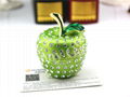 Metal Gifts Apple Shape Trinket Boxes with Crystal Wedding Favor