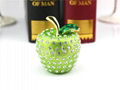 Metal Gifts Apple Shape Trinket Boxes with Crystal Wedding Favor 3