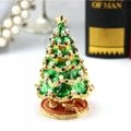 Metal Gifts Enamel Trinket Boxes Christmas Tree Decorative Box Small Jewerly Box 4
