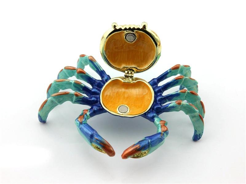 Metal Gifts Crab Shape Trinket Boxes Small Home Decorative Boxes 3