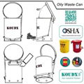 KOUDX Steel Dolly for Oily Waste Can 4