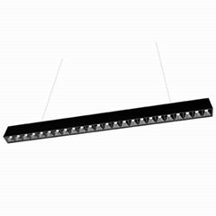 Low Glare Black LED Linear Suspension Lighting