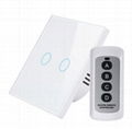 EU/UK Standard Remote Control Switches  Crystal Glass Panel Waterpro 2