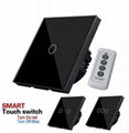 1 Gang 1 Way Touch Switch 220V EU Standard Wall Light Touch Screen Switch Crysta 5