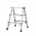 Aluminum double sided ladder 3 steps 1