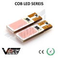 12V T10 Wedge Purple COB LED CANbus LED