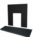  Polished Pearl Black Granite Fireplace with Hearth Insert 1