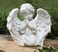 Hand-Carved Little Angel Sculpture for