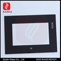 2-3mm tempered silk screen glass front bezel for Touch Panel PC