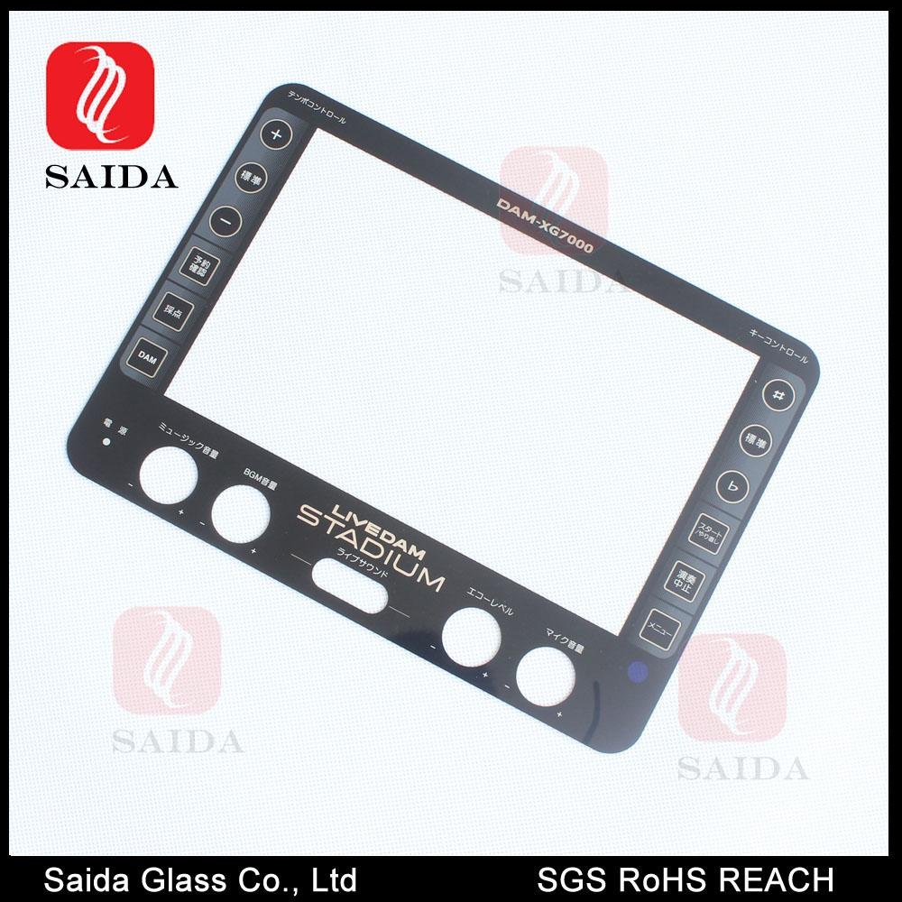 2-3mm tempered silk screen glass front bezel for Touch Panel PC 5