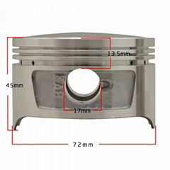 China CH250 Motorcycle Spare Parts Piston