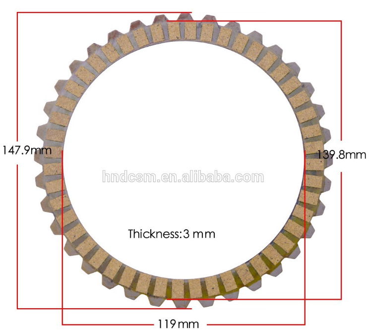 Motorcycle friction material clutch disc plate for Kawasaki ninja 250