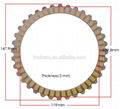 Motorcycle friction material clutch disc