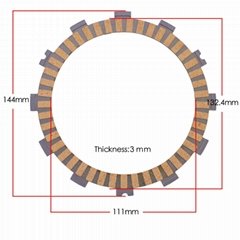 K3,K4,ZXR250 Motorcycle clutch friction plate for suzuki gn250 parts