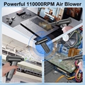 130000rpm Mini Compressed Air Duster Portable Hand Held Fan Electric Small Blowe