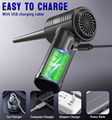 Portable wireless electric air duster blower hand air blower 3 Gear LED Light Co