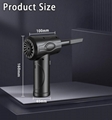 High power wireless mini hand held air dust blower gun 3*2000mah 51000 RPM Keybo