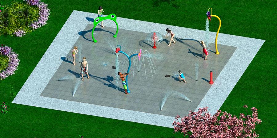 hot sale aqua splash pad jet stream playground water park equipment special desi 5