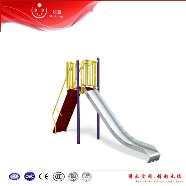 Mutong outdoor playground stainless steel tube slides playhouse