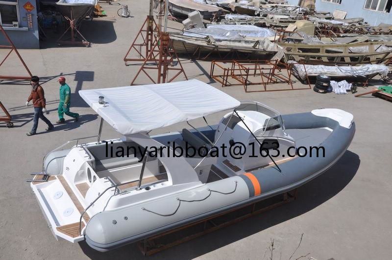 Liya 8.3m heavy duty rib boat hypalon passenger RIB cabin boat 4