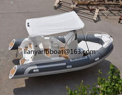 Liya 5.8m military RIB boat inflatable rescue boat for sale