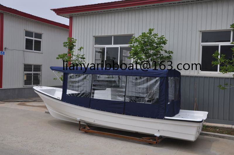 Liya SW760 fiberglass fishing panga boats FRP work boat for sale 3