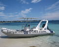 Liya 6.2m Hypalon rigid inflatable boats center console fishing boat fiberglass 