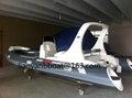 Liya 6.2m Hypalon rigid inflatable boats center console fishing boat fiberglass  4