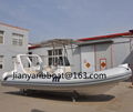 Liya 6.2m Hypalon rigid inflatable boats center console fishing boat fiberglass  5