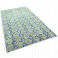 China manufacturer interior residential geometric hexagonal plain silk carpet