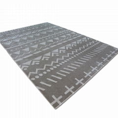 Symmetrical Pattern Hand Tufted Carpet, Geometric Rug