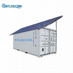 Solar powered refrigerated container cold storage room