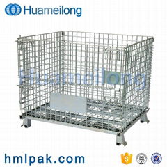 Warehouse collapsible large metal good price metal wire mesh container for sale