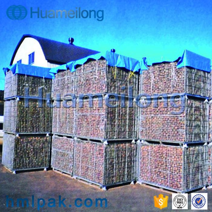 Warehouse collapsible large metal good price metal wire mesh container for sale 4