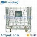 High quality industrial warehouse logistic pet preform wire mesh cage container 1