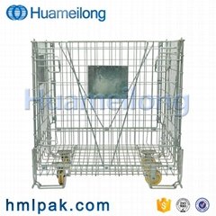 High quality industrial warehouse logistic pet preform wire mesh cage container