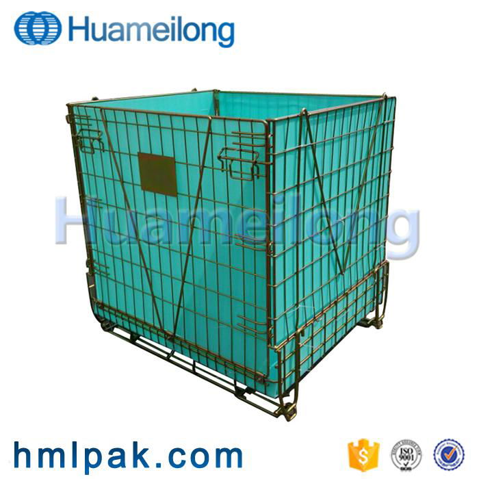 High quality industrial warehouse logistic pet preform wire mesh cage container 2