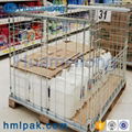 Foldable stackable collapsible storage galvanized steel cages pallets for sale 5