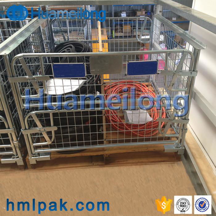 High quality hot sale transport storage stackable metal steel cage pallet 4