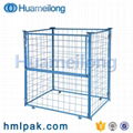 Heavy duty collapsible foldable cheap rigid pallet cage for handling goods 1