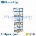 Heavy duty collapsible foldable cheap rigid pallet cage for handling goods 3